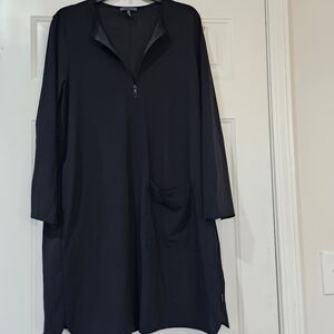 OSKA Black Long Sleeve Dress with Pocket Size 1 Lagenlook